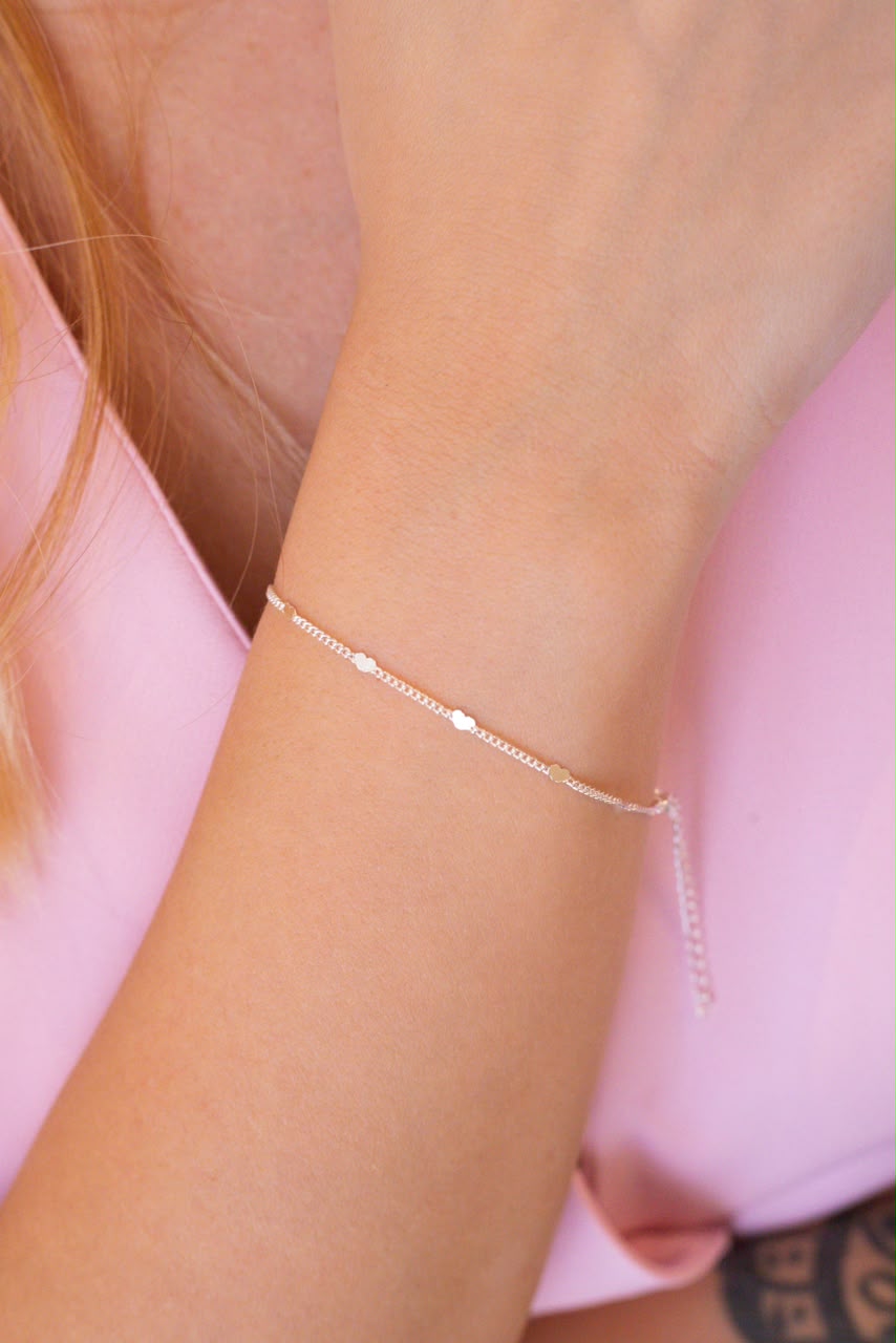 Pulseira mini corações