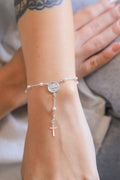 Pulseira terço pérolas